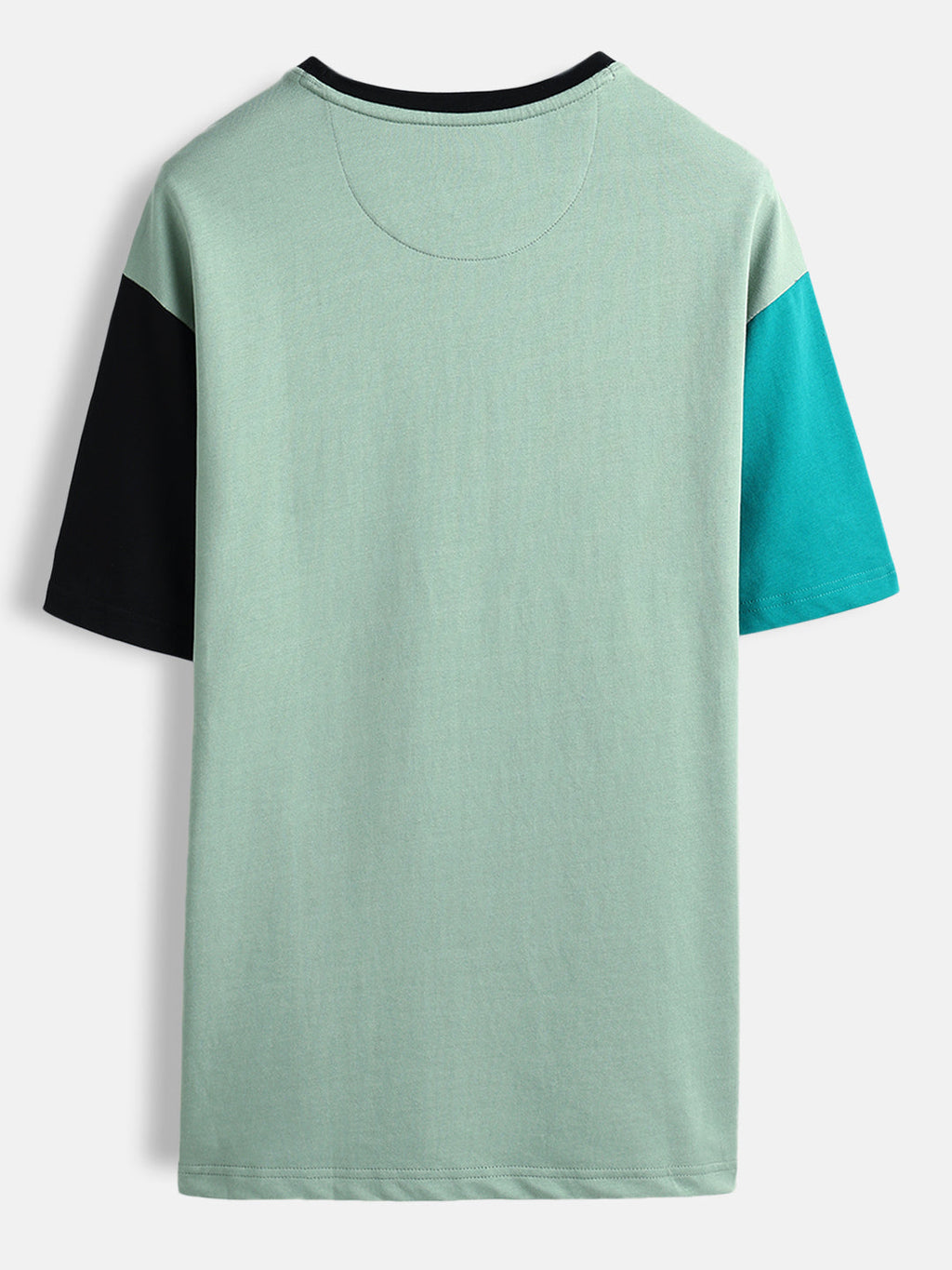 Color-block graphic oversized T-shirt | Green