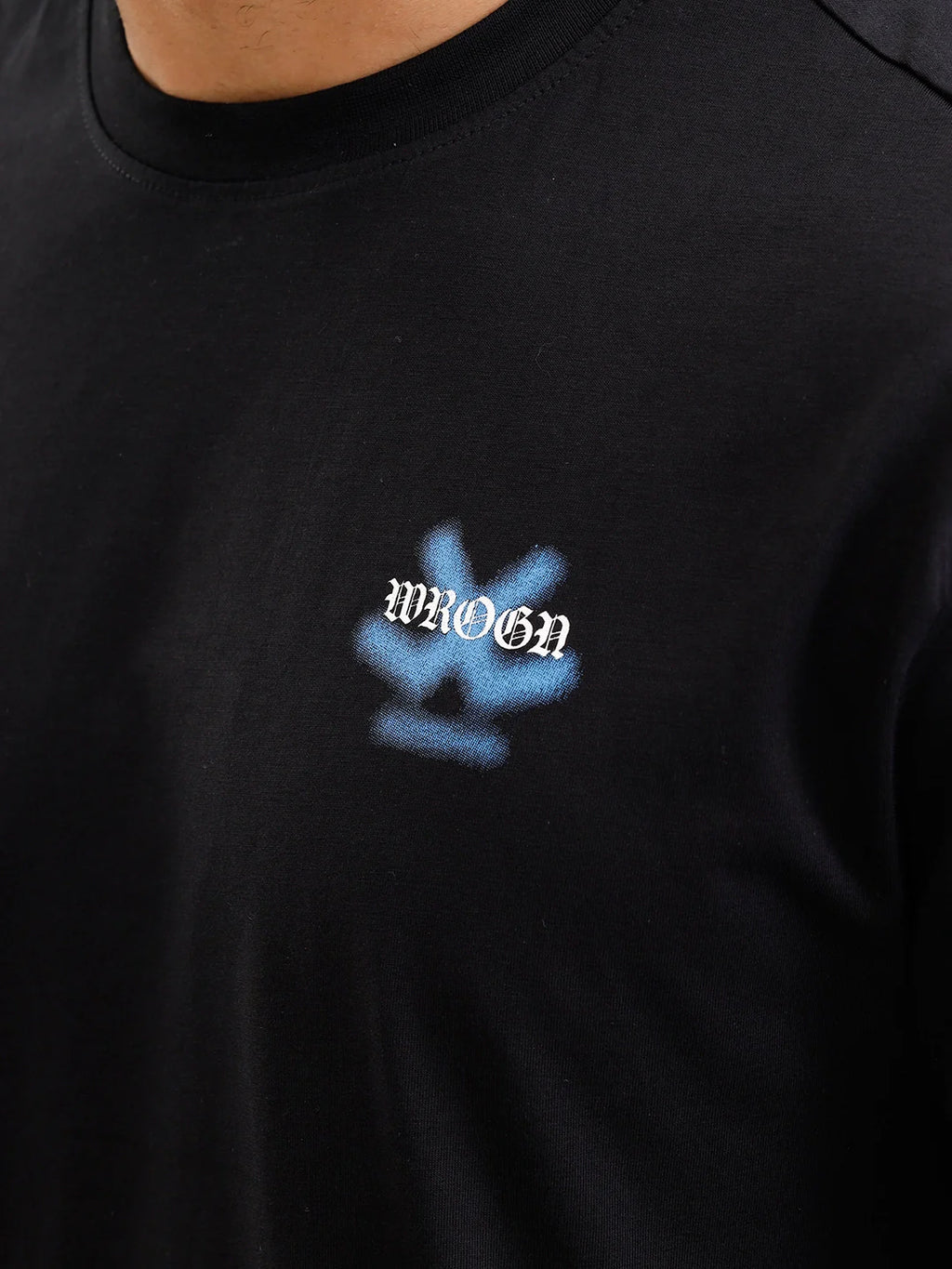 Oversized Fit Brand Carrier T-Shirt With Back Print | Black