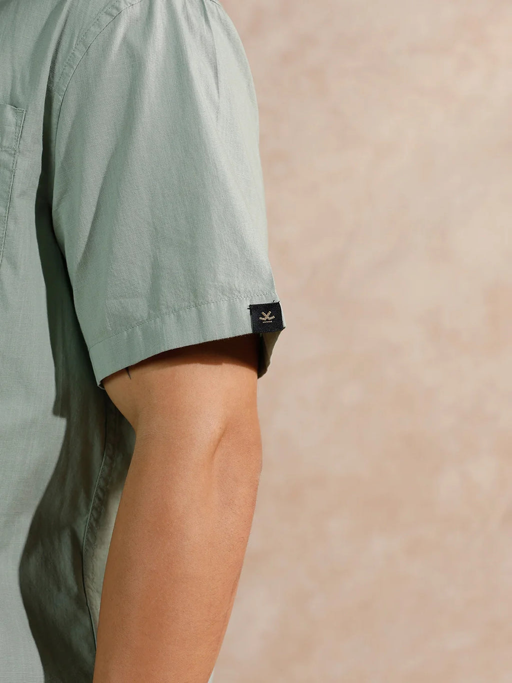 Cotton Slub Overdyed Shirt | Olive