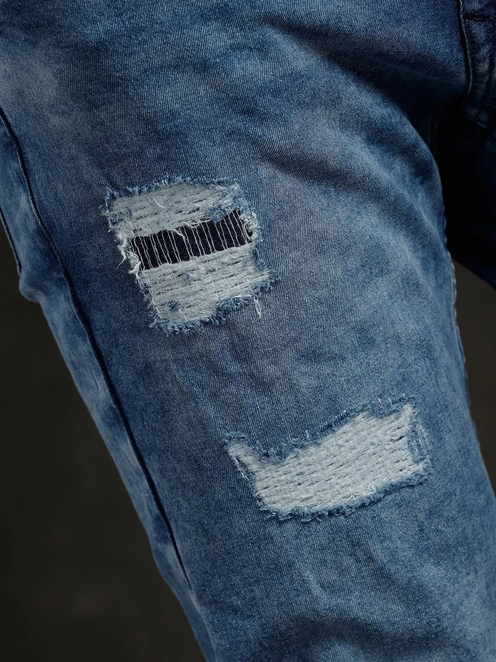 Heavy Fade Distressed Jeans | Blue