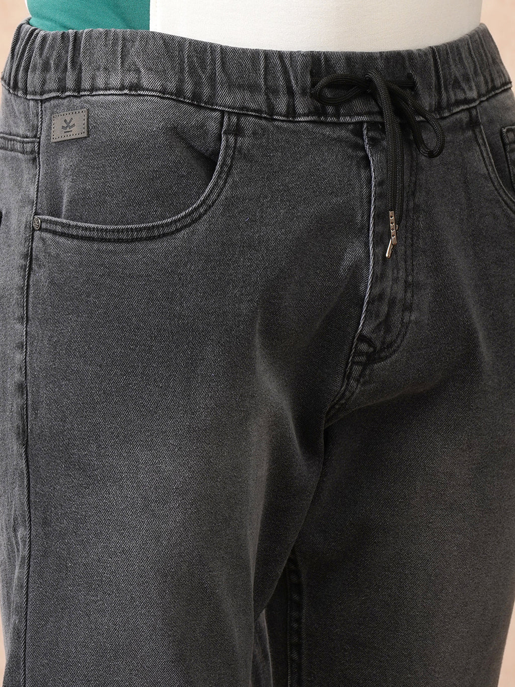 Faded Denim Jogger | Dark Grey