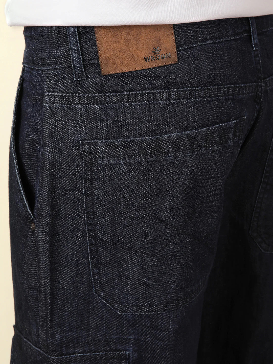 Loose Fit Blue Cargo Jeans
