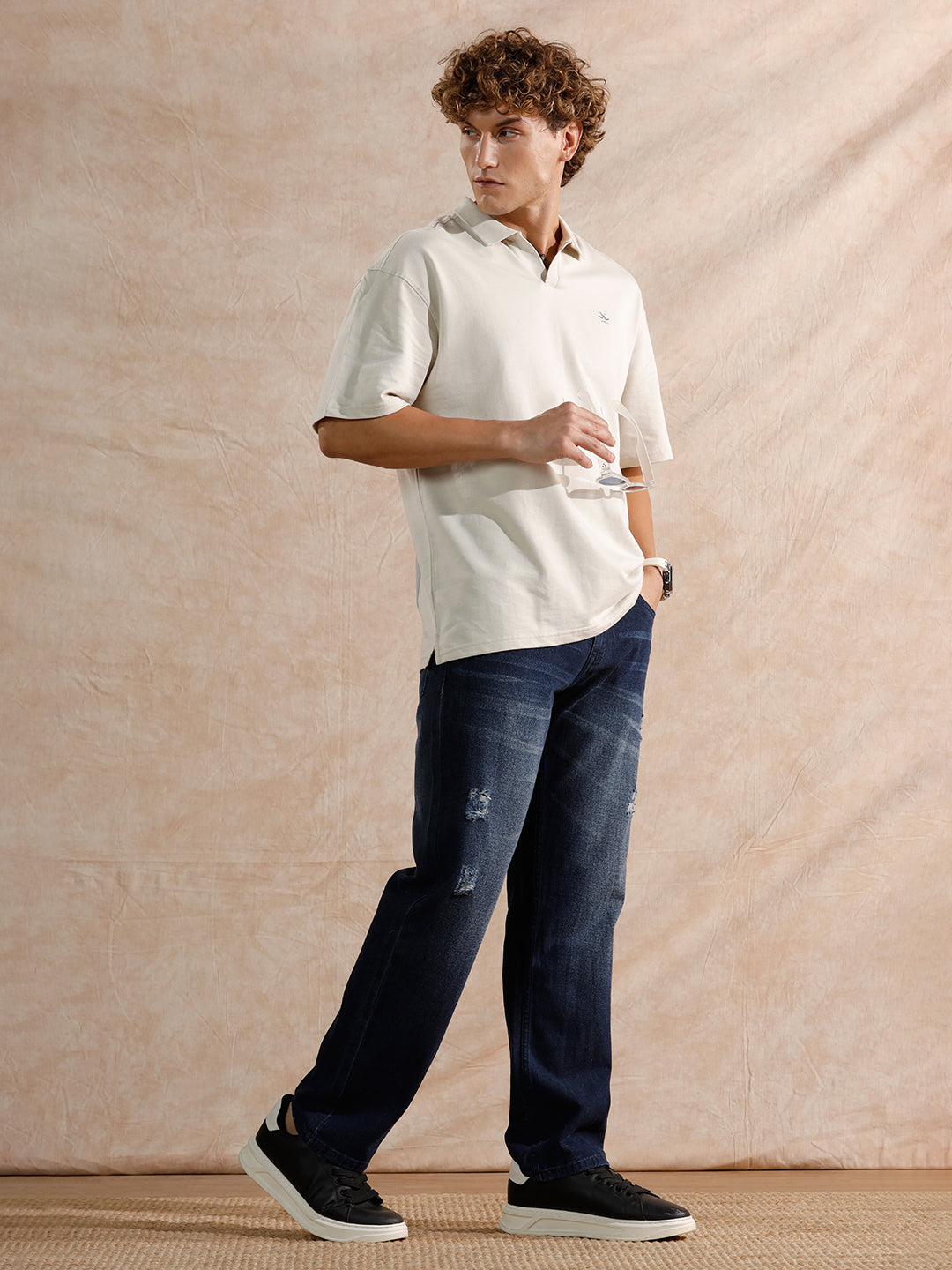 Distressed Anti Fit Jeans | Blue