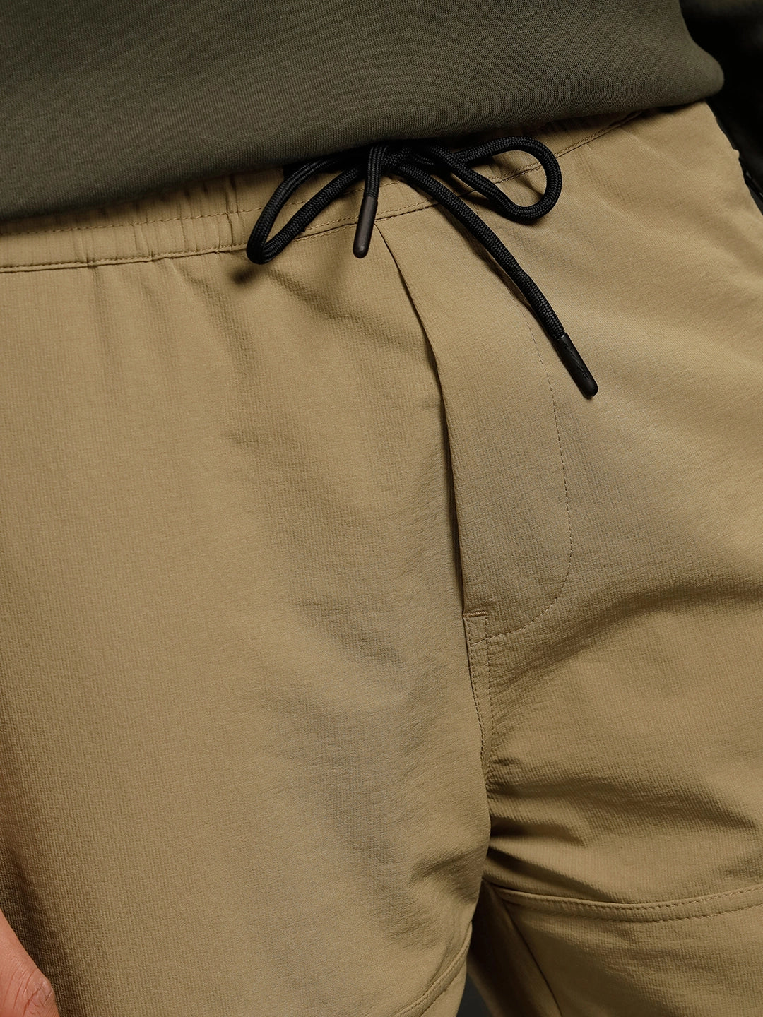 Solid Straight Fit Jogger | Khaki