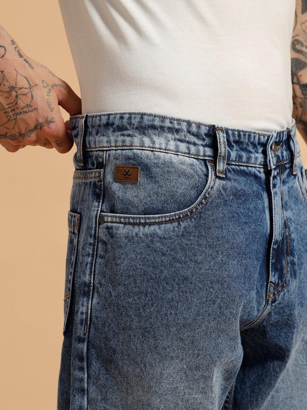 Heavy Fade Anti Fit Jeans | Blue