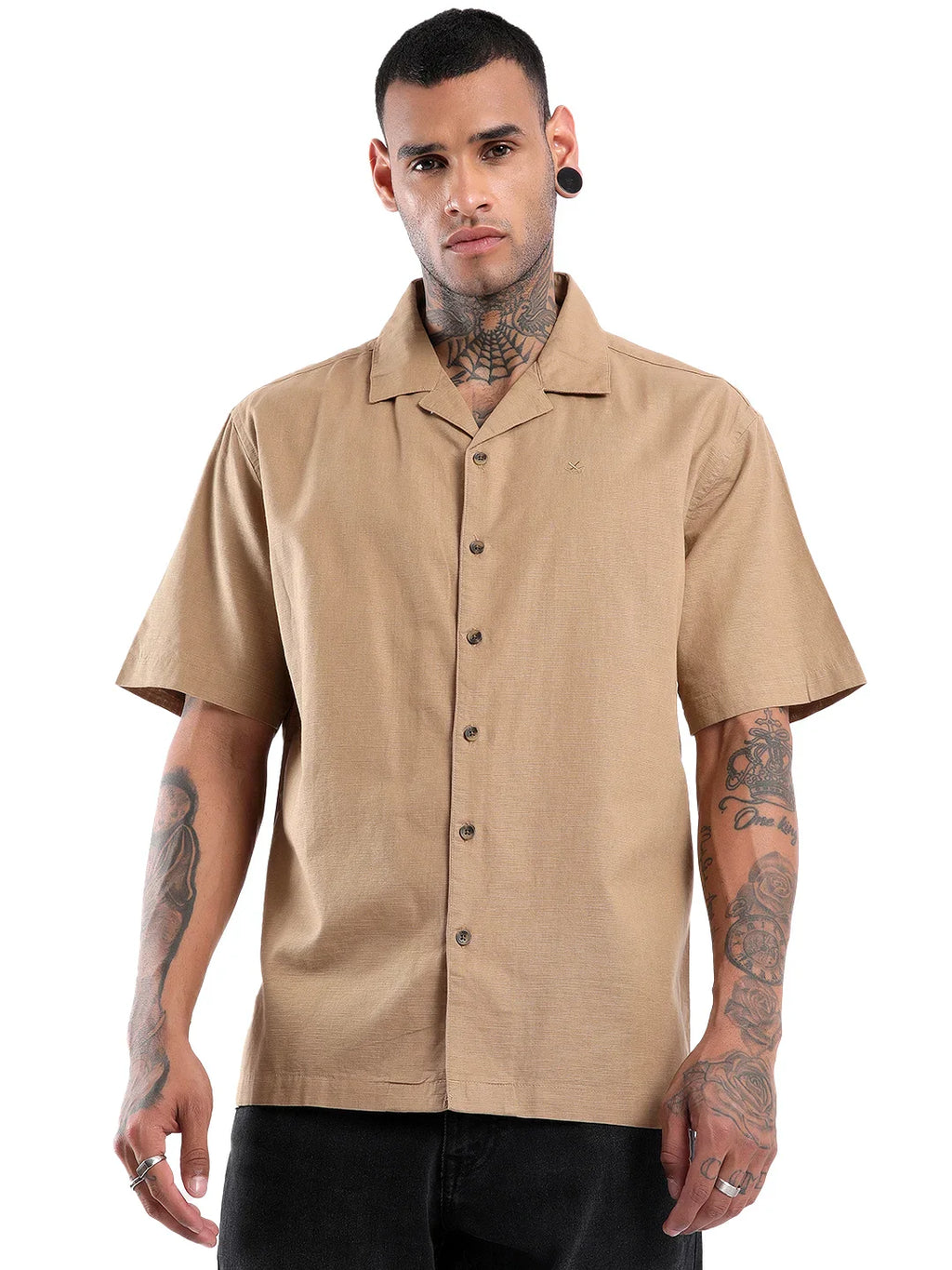 Premium Khaki Short Sleeve Shirt