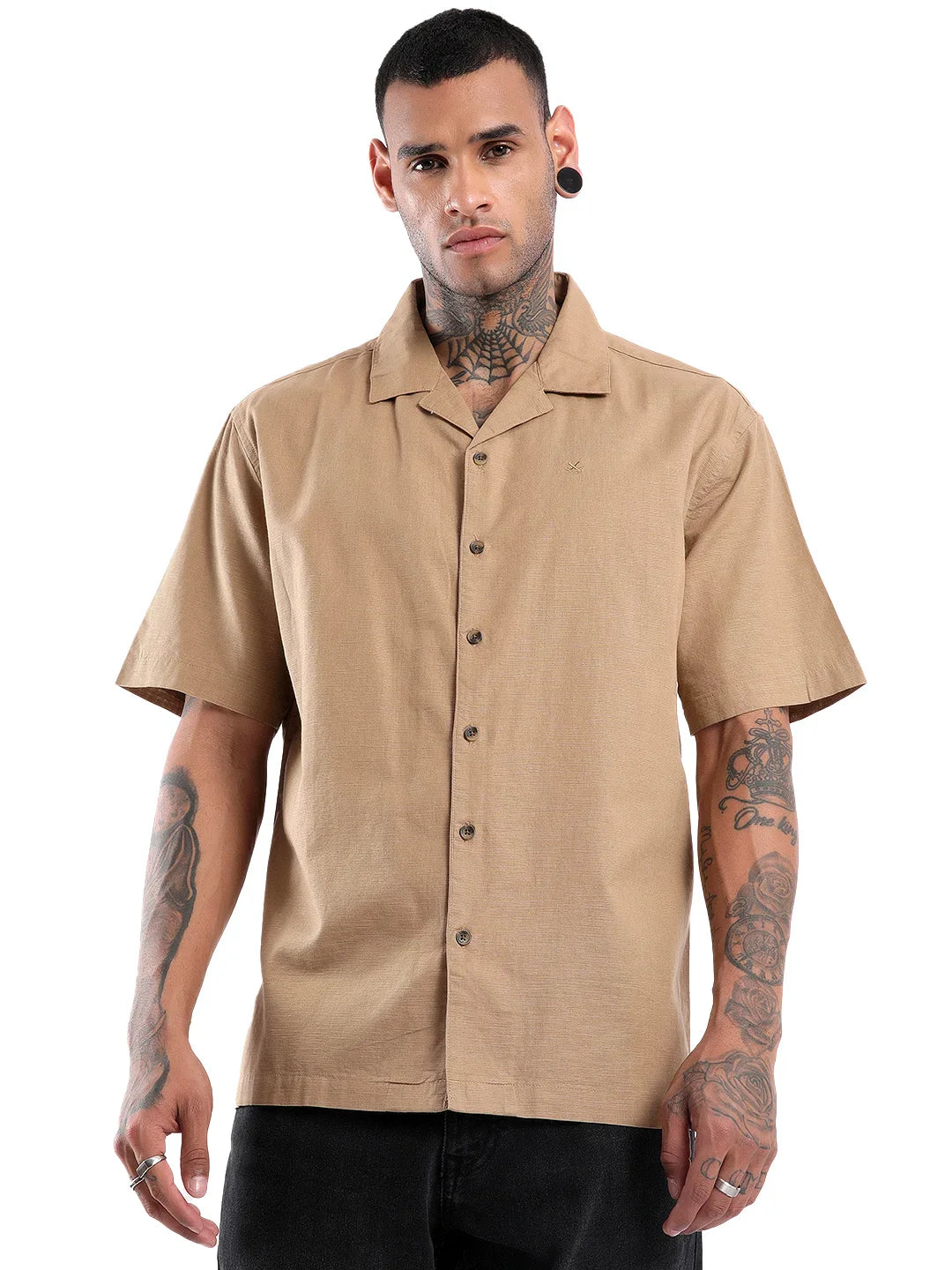 Premium Khaki Short Sleeve Shirt