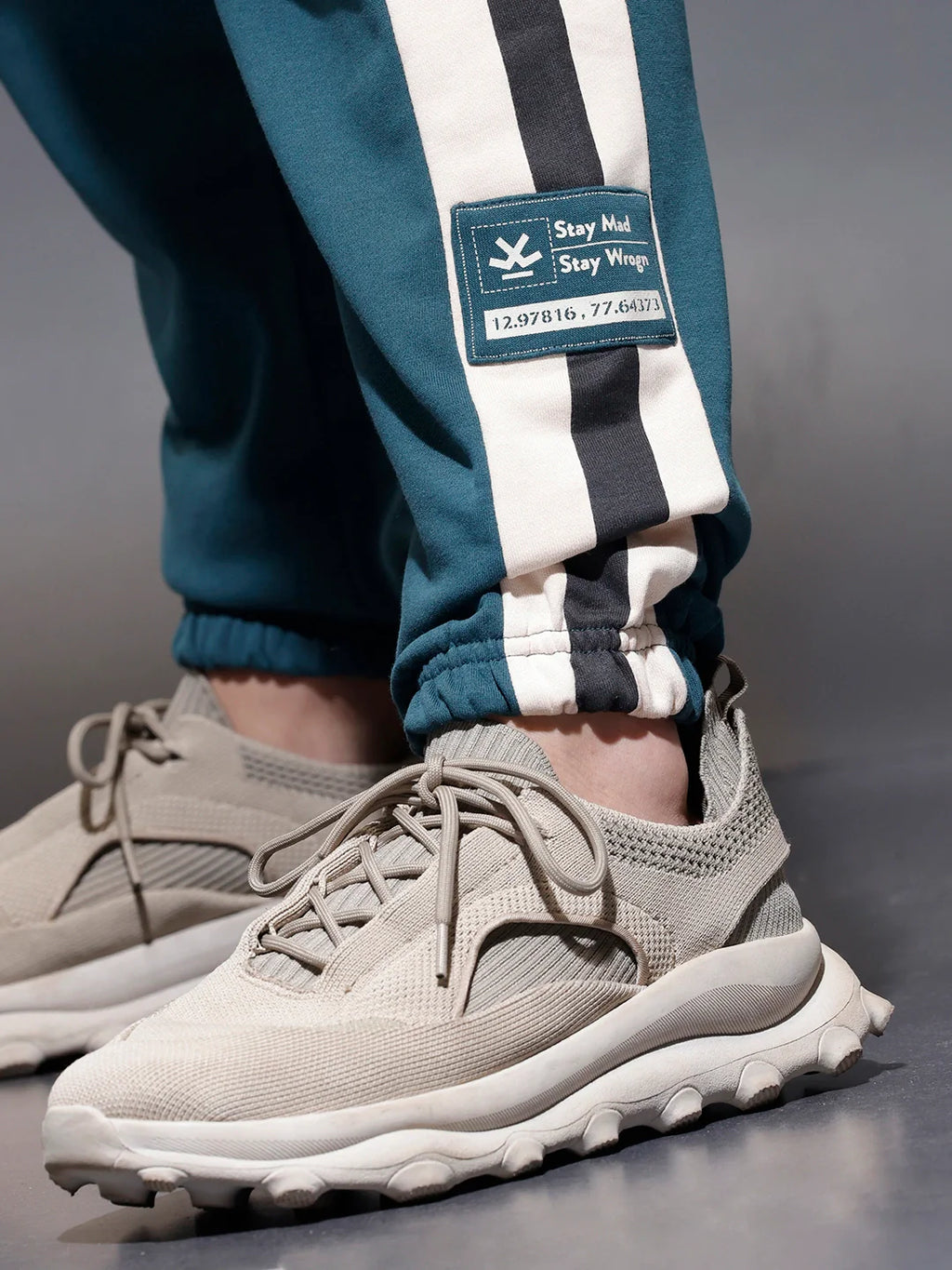 Street Athleisure Stripe Joggers | Green
