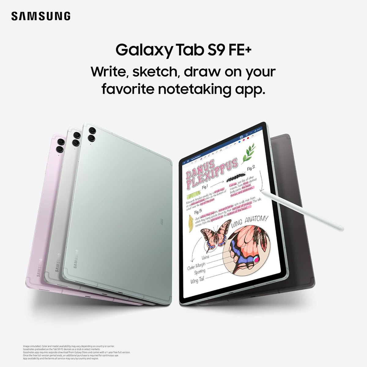 Samsung Galaxy Tab S9 FE+ 31.50 cm (12.4 inch) Display, RAM 8 GB, ROM 128 GB Expandable, WiFi Only Tablet