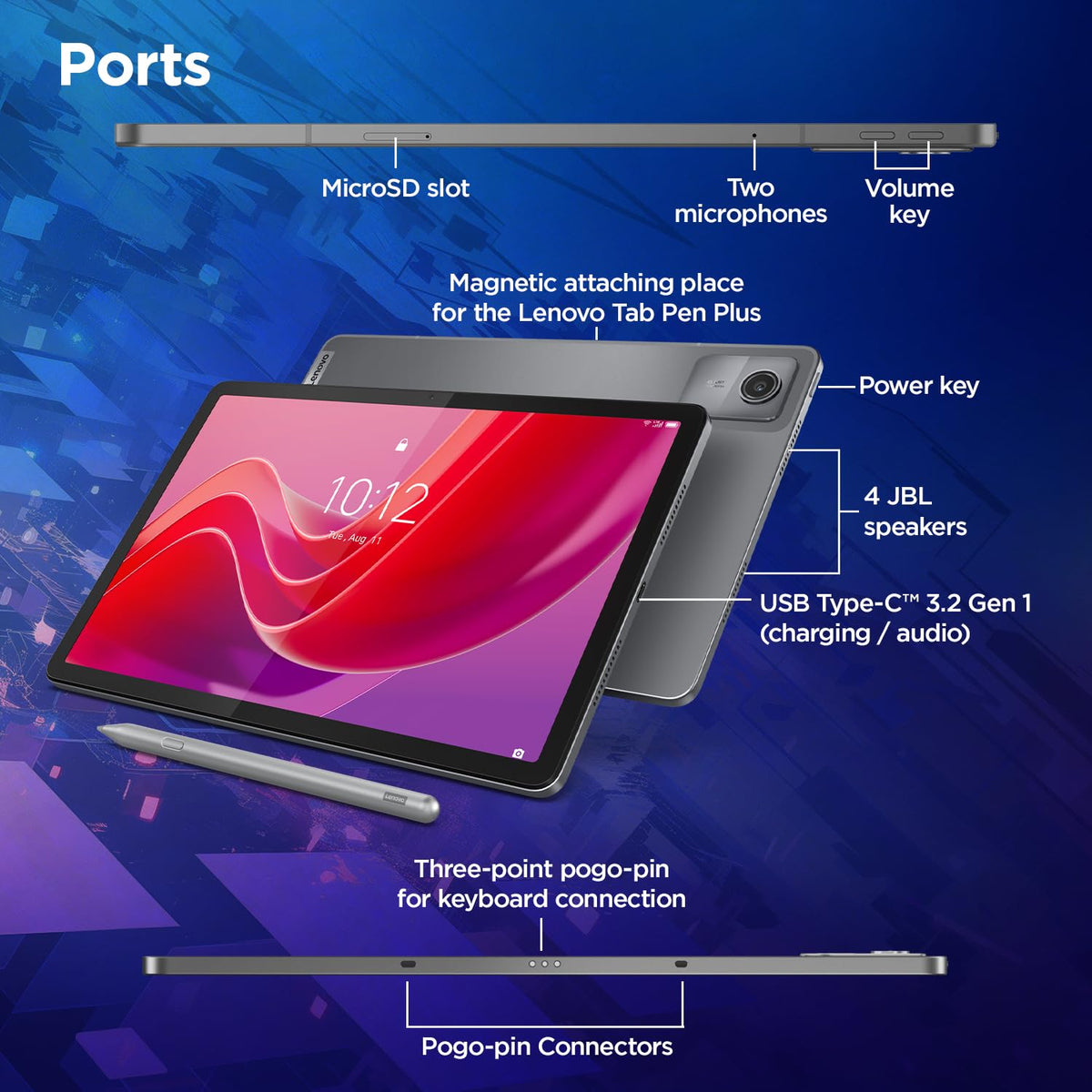 Lenovo Idea Tab with Pen|5G + Wi-Fi|11 Inch,2.5K Display with 500 Nits Brightness|8 GB RAM + 256 GB ROM