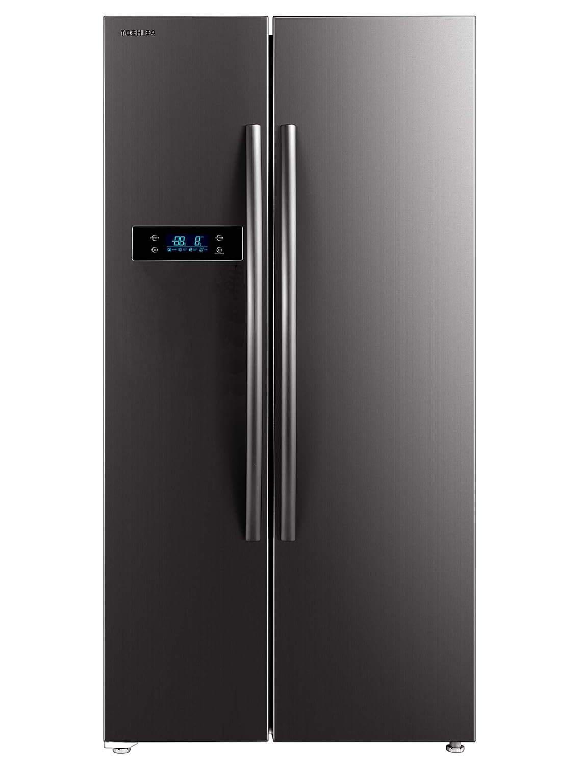 TOSHIBA 587 L with Inverter Side by Side Refrigerator (GR-RS530WE-PMI(06), Stainless Steel Finish)
