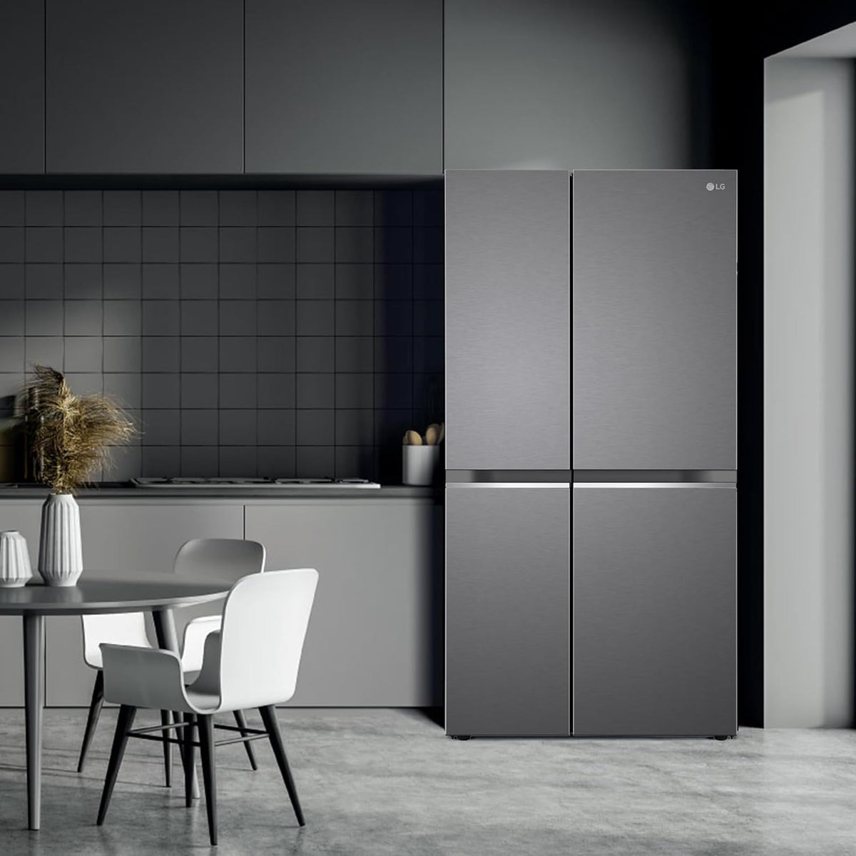 LG 650 L, 3 Star, S Frost Free Double Door Side by Side Refrigerator (GL-B257HDS3, Dazzle Steel, Express Freeze)