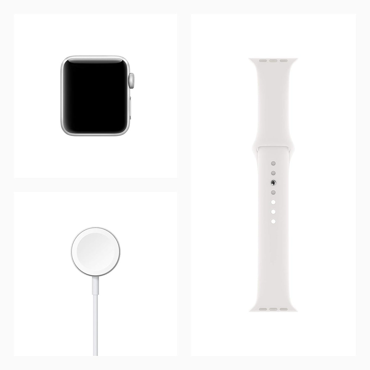 Apple Watch Series 3 (GPS, 38mm) - Silver Aluminium Case with White Sport Band