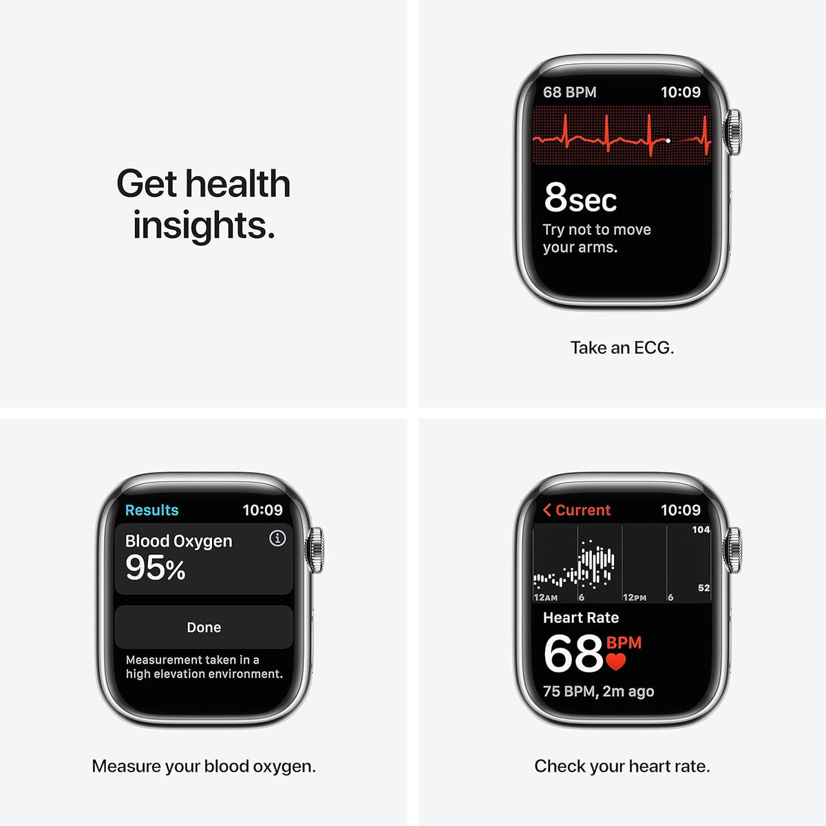 Apple Watch Series 7 (GPS + Cellular, 41mm) - Silver Stainless Steel Case with Silver Milanese Loop
