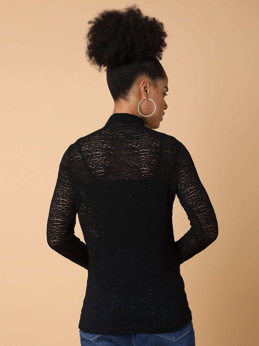 Women's Black Lace Top