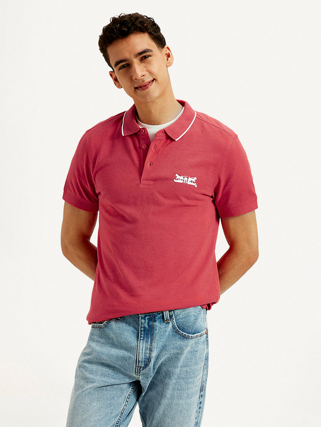 Men's Solid Slim Fit Polo T-shirt