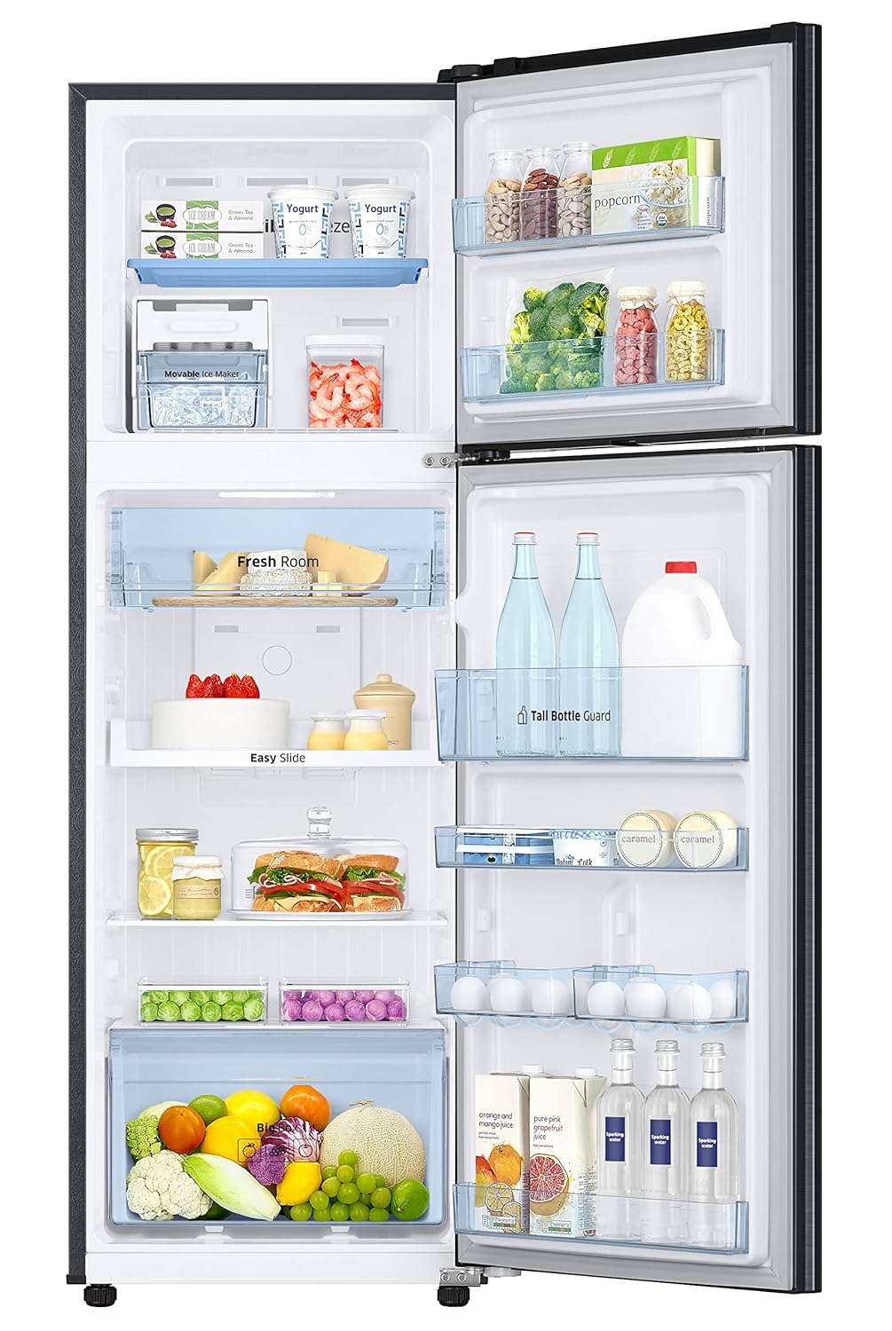 Samsung 256L 2 Star Inverter Frost-Free Convertible 3 In 1 Double Door Refrigerator (RT30C3732BX/HL,Luxe Brown)