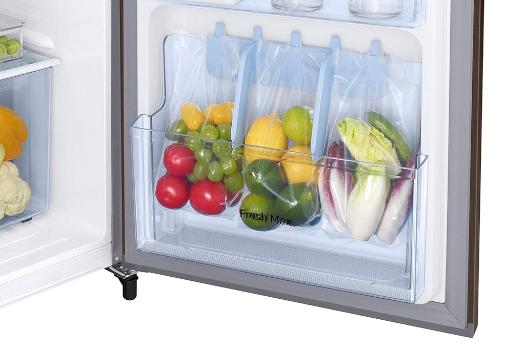 Samsung 246L 3 Star Inverter Direct-Cool Single Door Refrigerator Appliance (RR26C3733DX/HL,Luxe Brown)