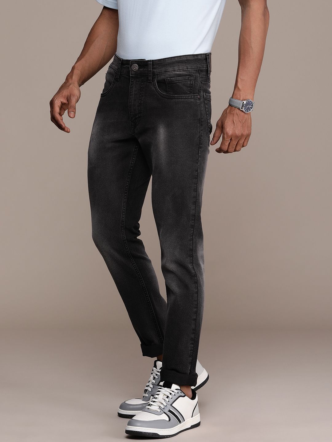 Striking Slim Fit Light Fade Stretch Jeans