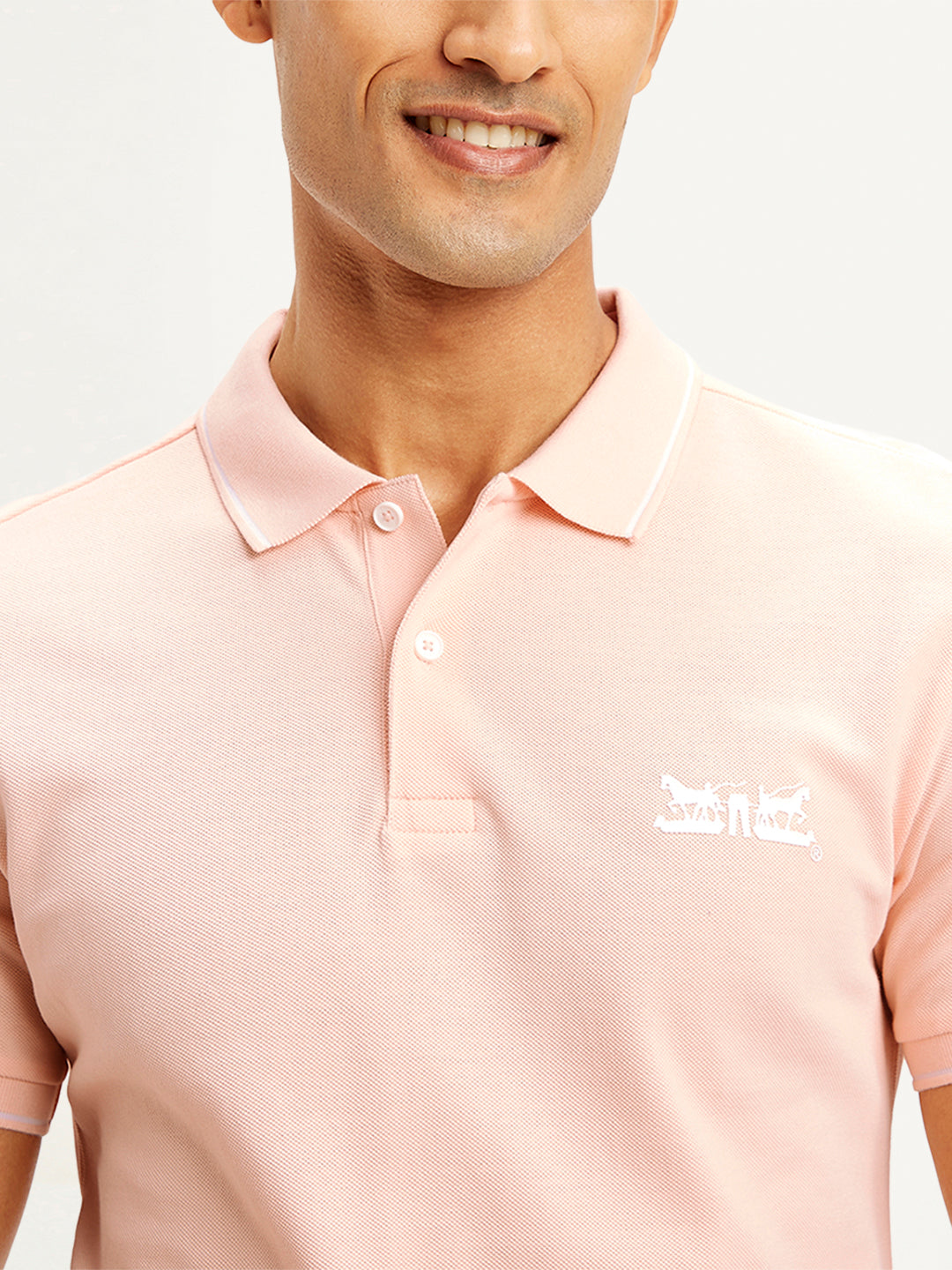 Men's Solid Slim Fit Polo T-shirt