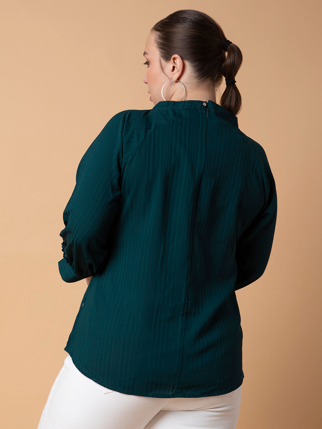 Women's Green Georgette Top