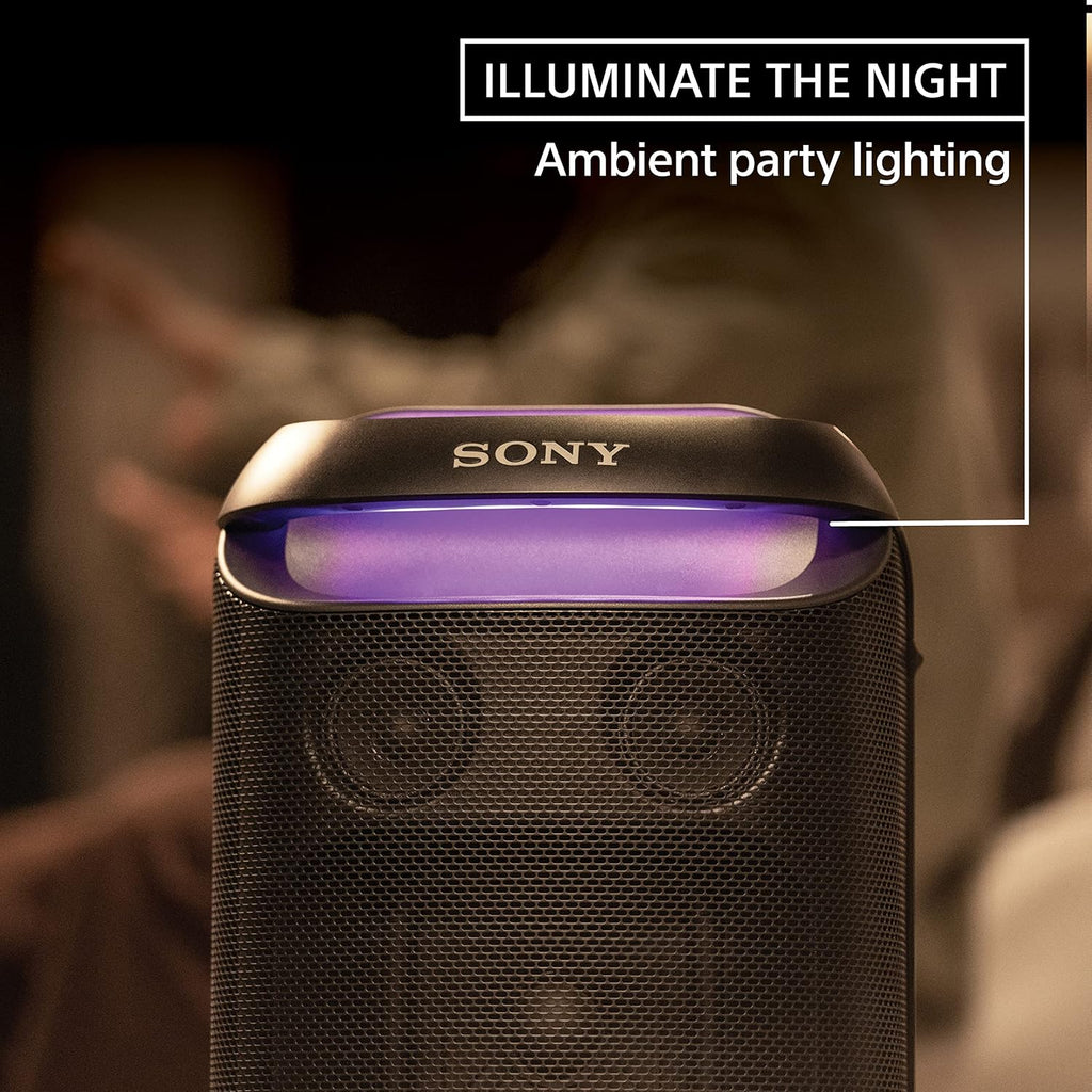 Sony SRS-XV800 X-Series Wireless Portable Bluetooth Karaoke Party Speaker IPX4 Splash-Resistant with 25 Hour-Battery, Built-in Handle and Wheels, Omnidirectional Sound, and Ambient Lights