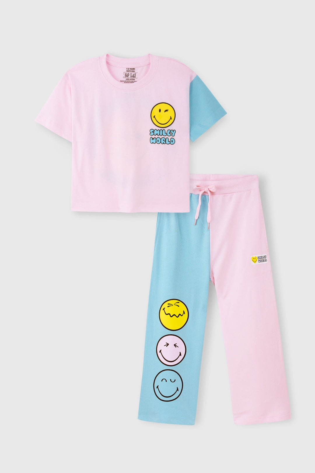 SMILEYWORLD ® Colourblock Heart Girls Co-Ord Set