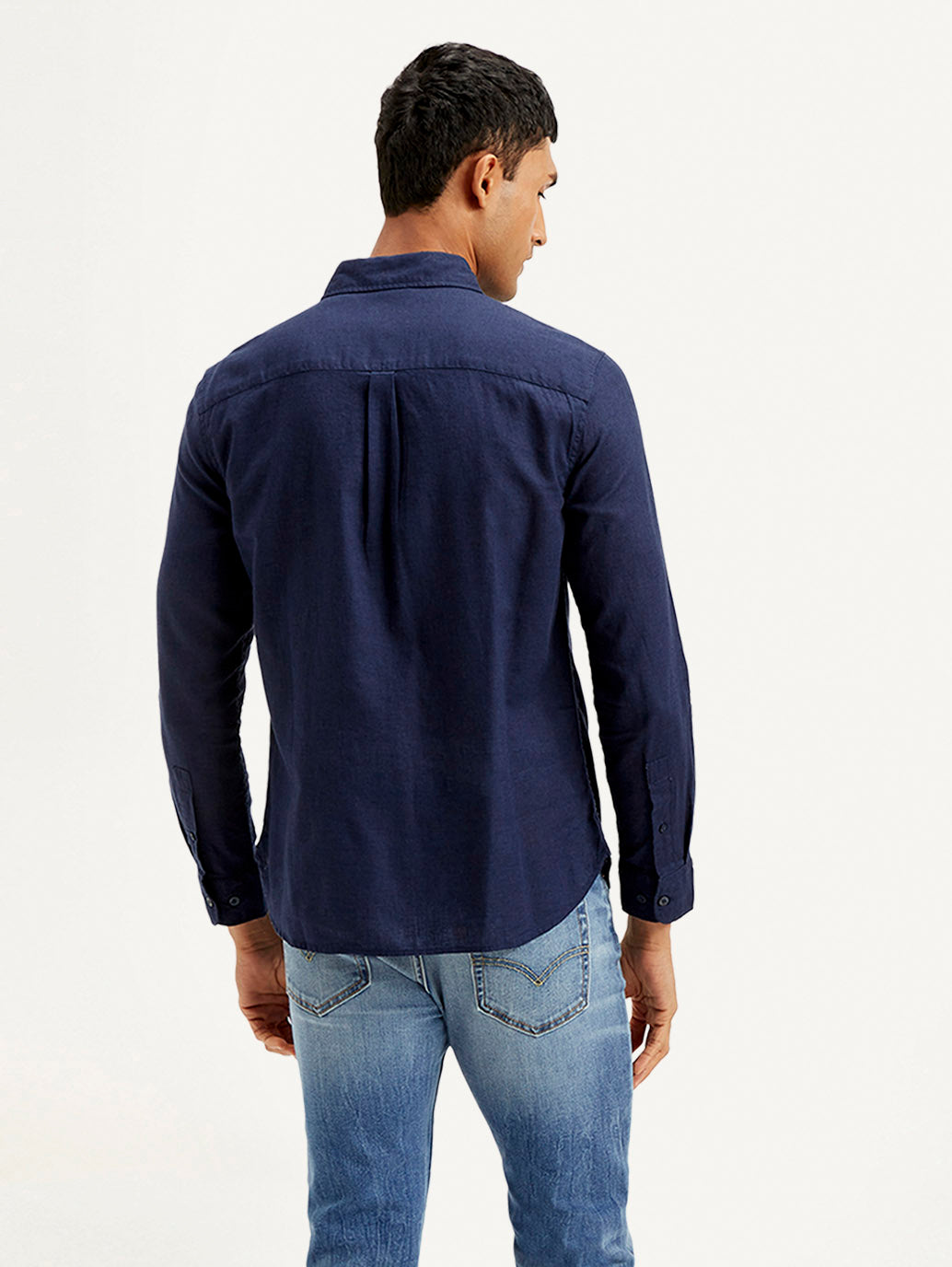 Men's Solid Slim Fit Linen Shirt