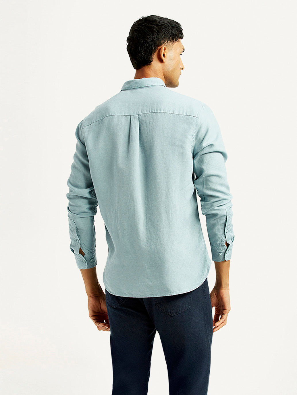 Men's Solid Slim Fit Linen Shirt