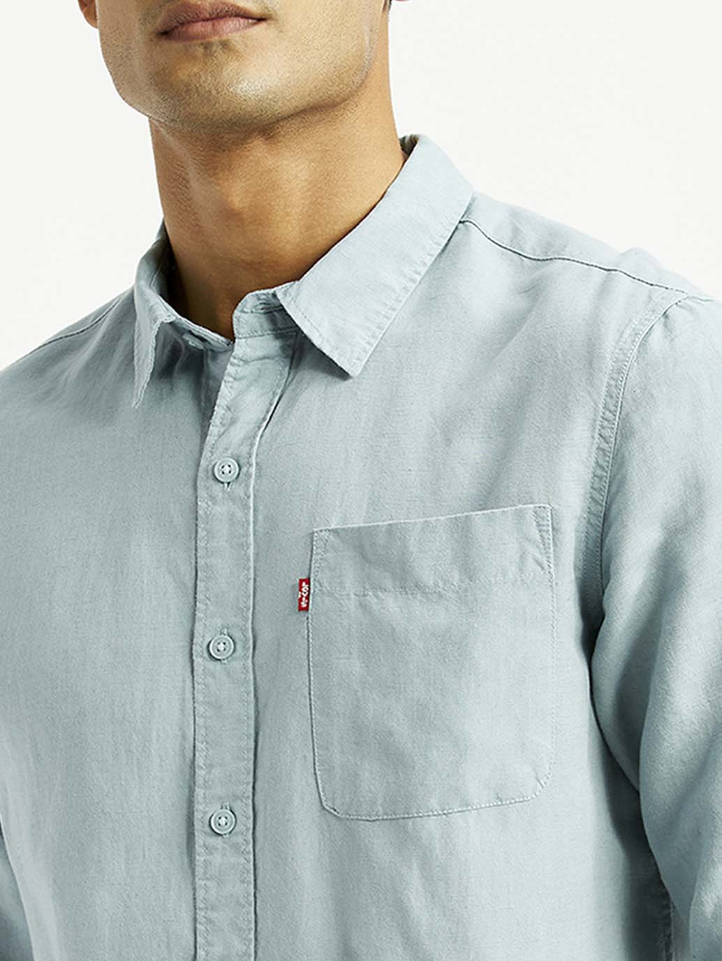 Men's Solid Slim Fit Linen Shirt