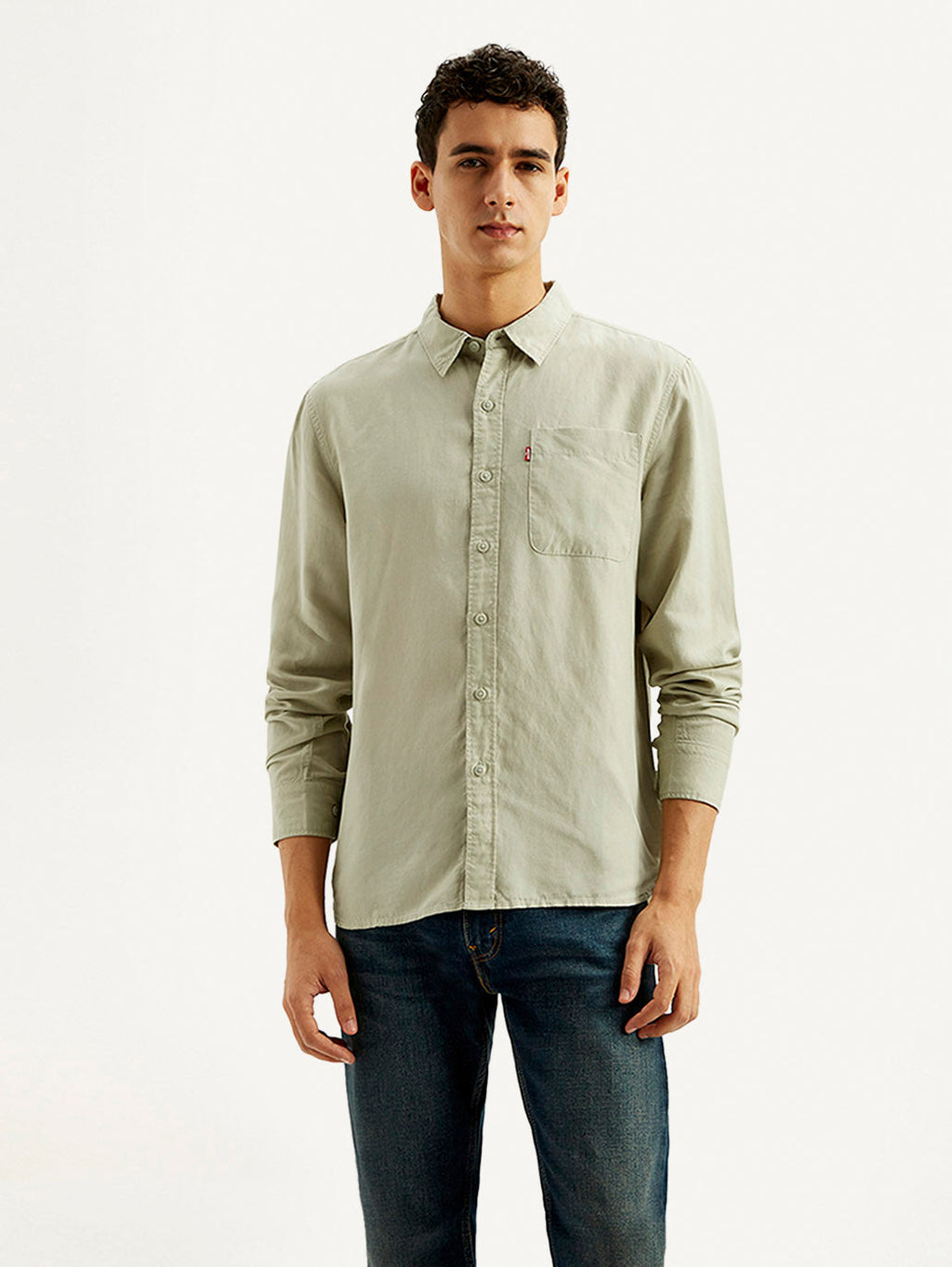 Men's Solid Slim Fit Linen Shirt