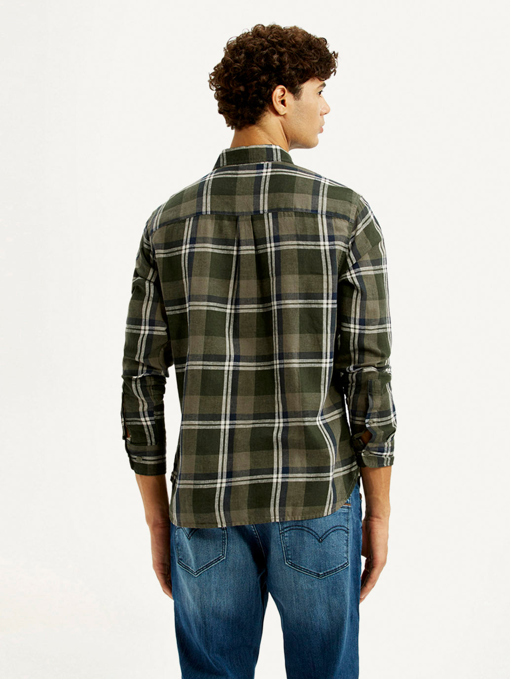 Men's Checkered Multi Color Slim Fit Linen Shirt