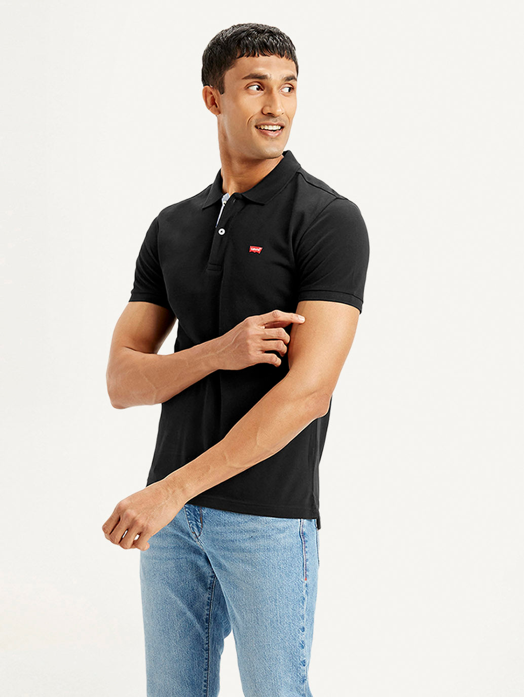 Men's Solid Slim Fit Polo T-shirt