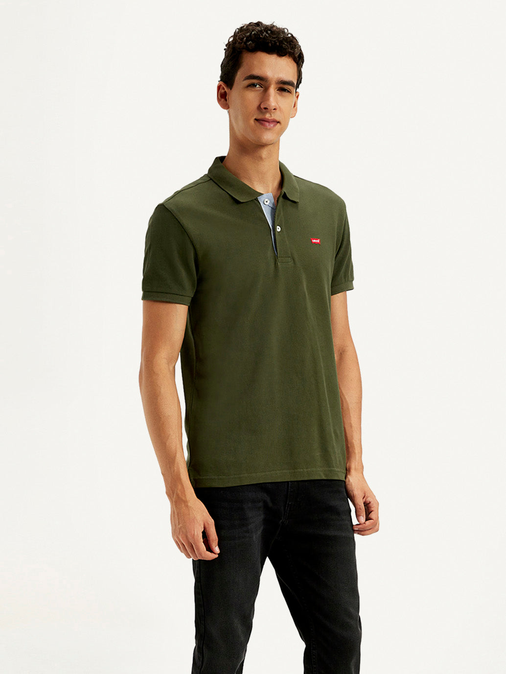 Men's Solid Slim Fit Polo T-shirt