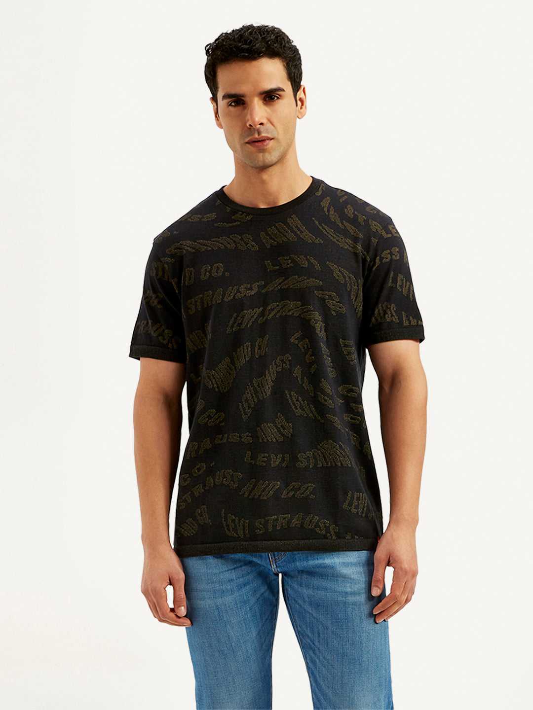 Men's Typographic Print Slim Fit T-Shirt