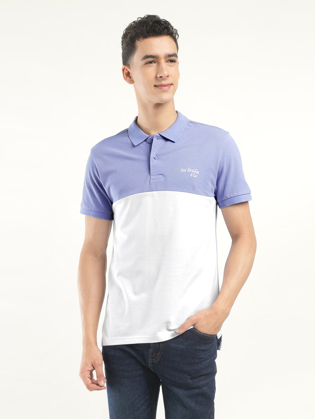 Men's Colorblock Polo T-Shirt
