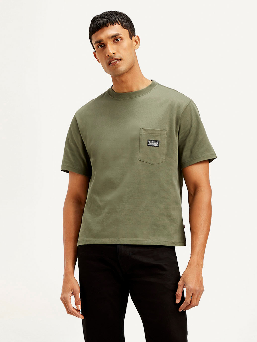 Men's Solid Crew Neck T-Shirt