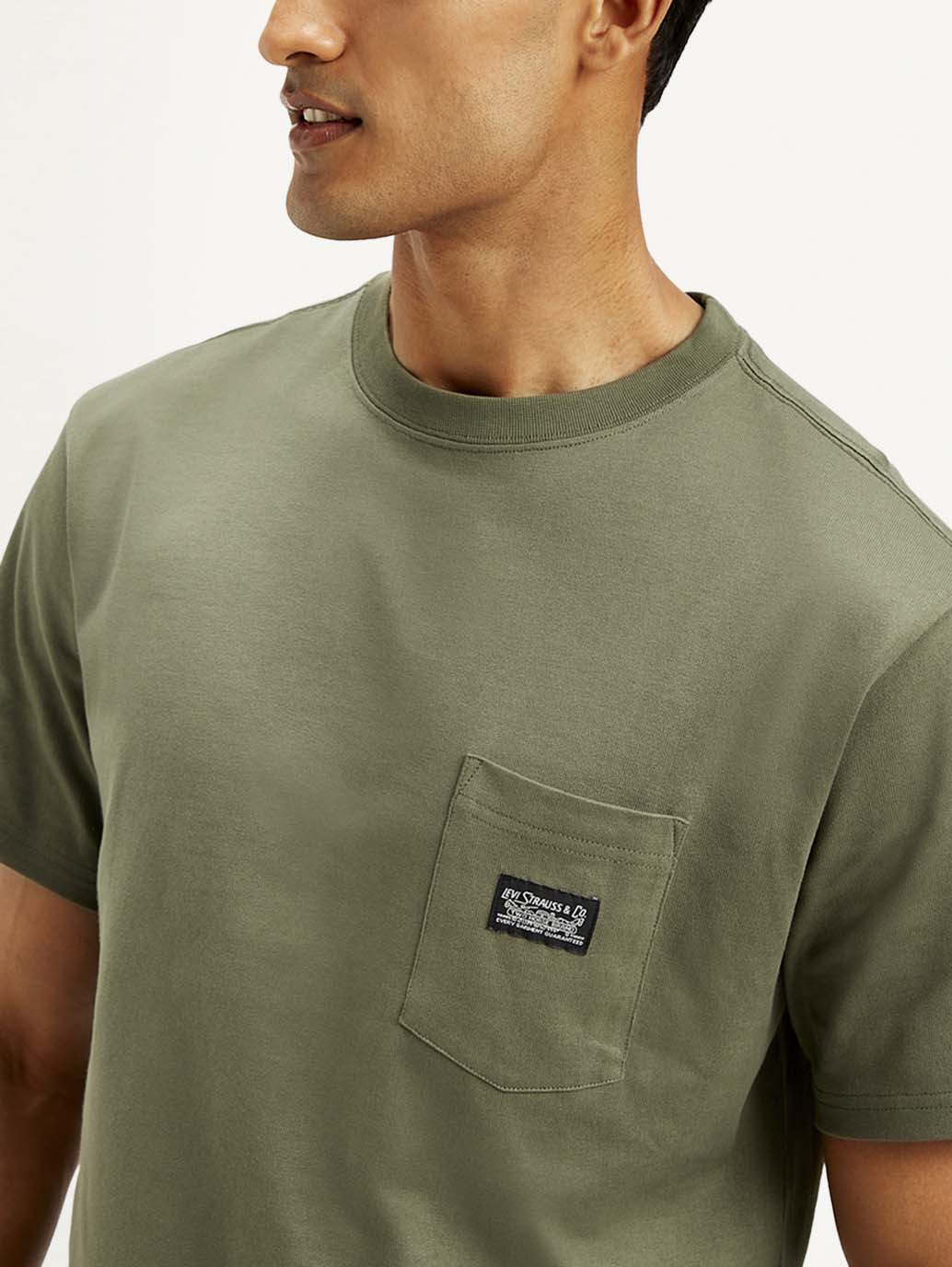 Men's Solid Crew Neck T-Shirt
