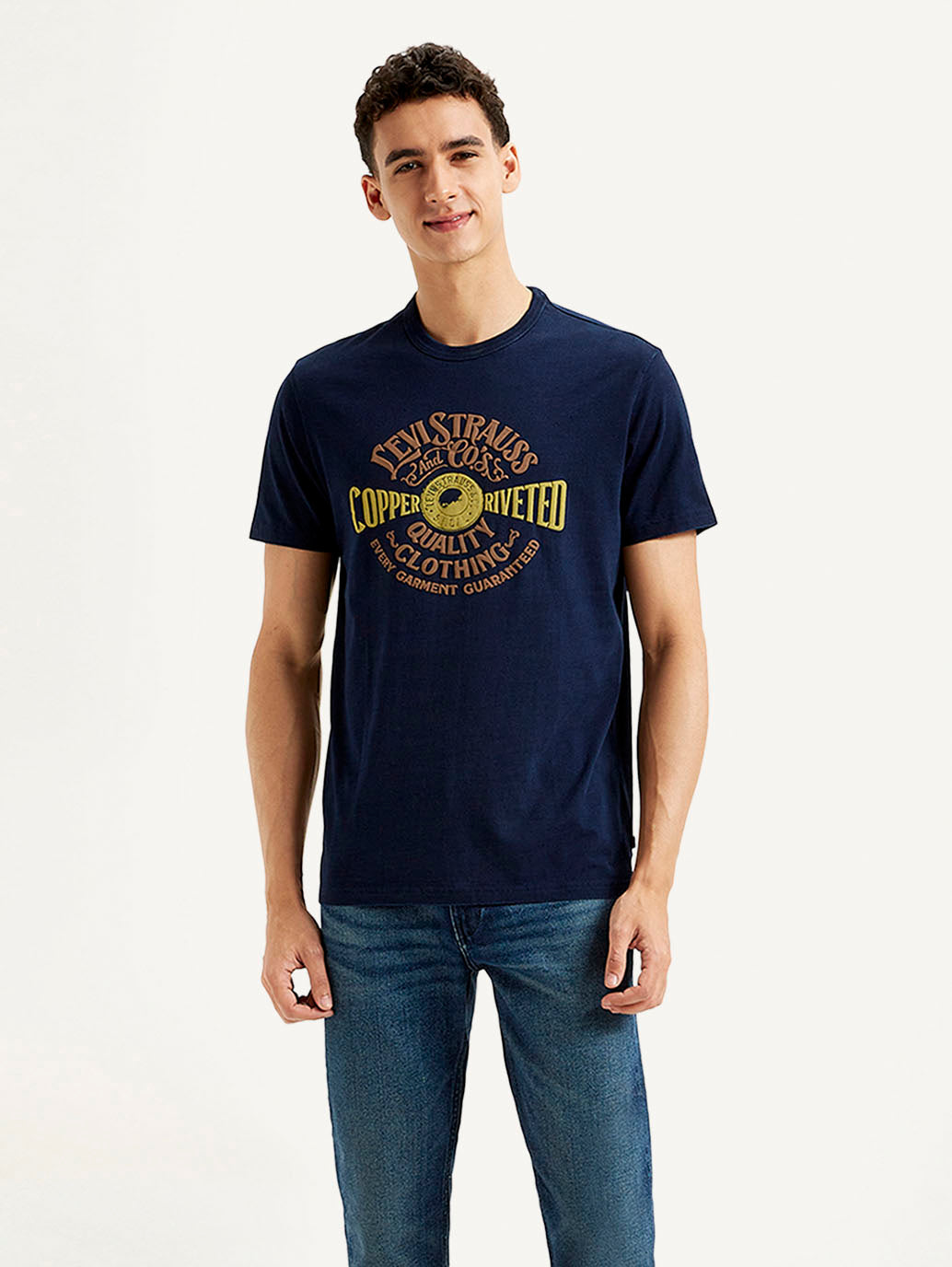 Men's Typographic Print Slim Fit T-shirt