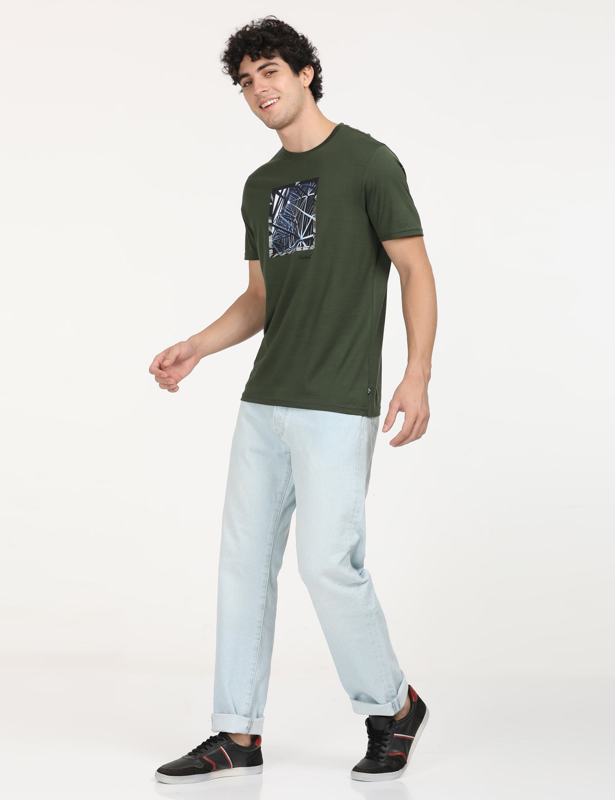 Men's Redloop Graphic Print Slim Fit T-shirt
