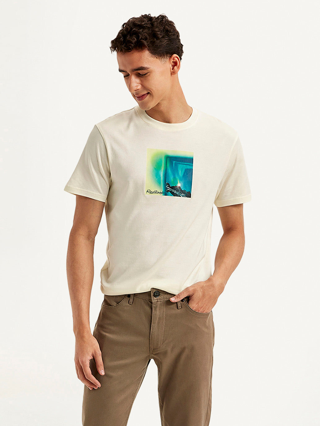 Men's Redloop Graphic Print Slim Fit T-shirt