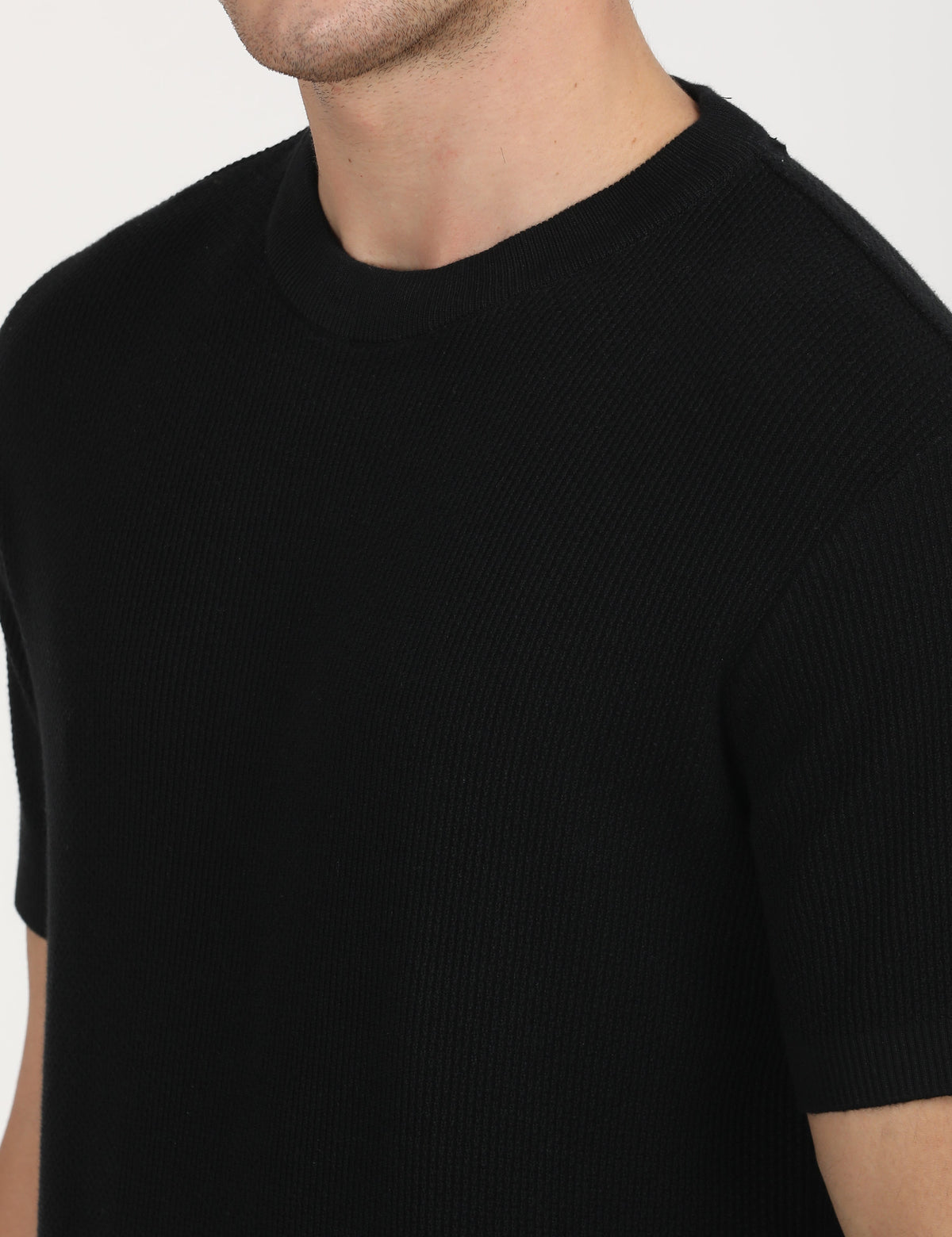 Men's Textured Slim Fit T-Shirt
