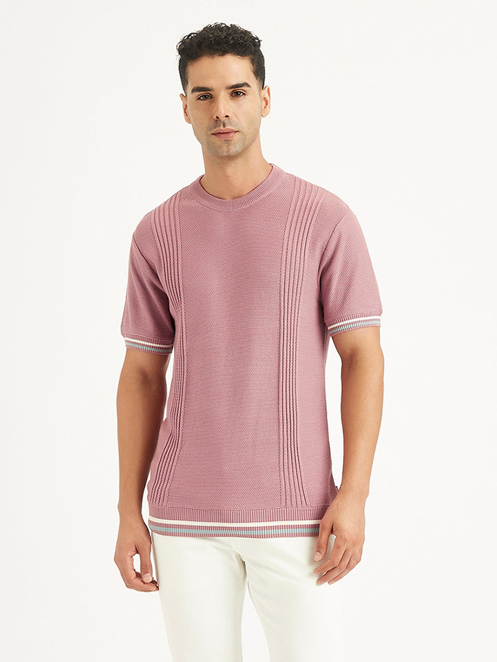 Men's Redloop Striped Slim Fit T-Shirt