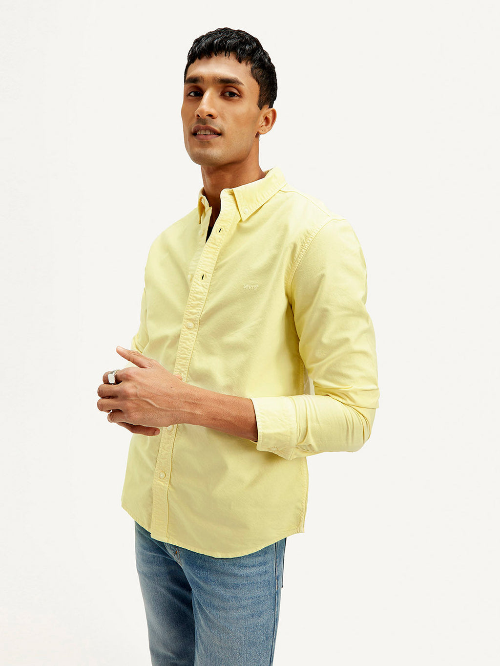 Men's Solid Dyed Slim Fit Shirt