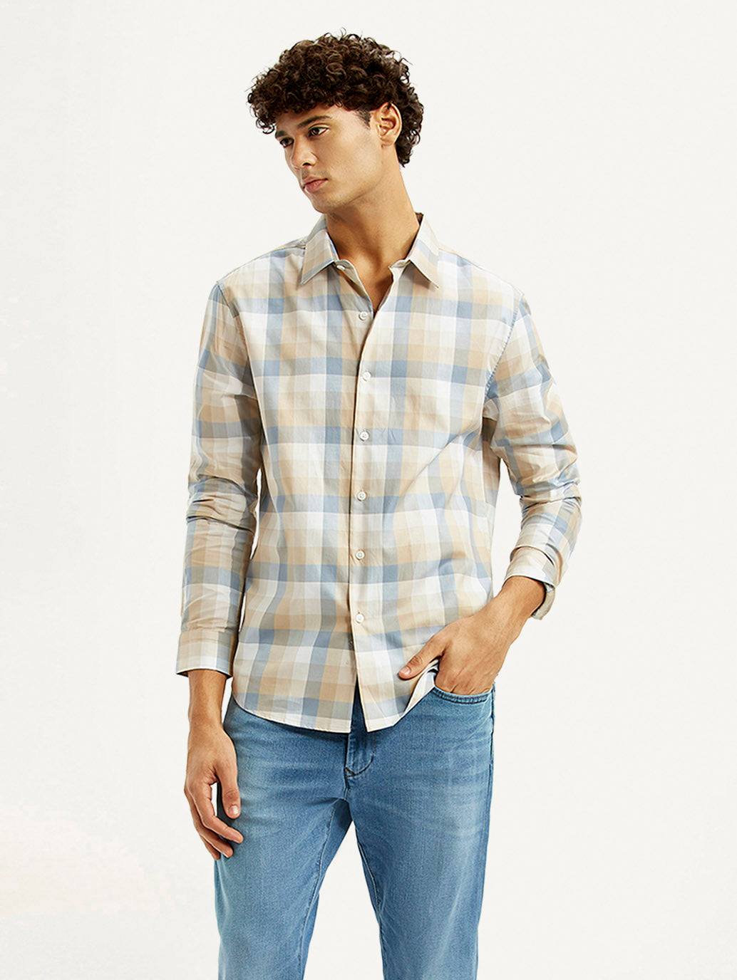 Men's Checkered Multi Color Slim Fit Shirt
