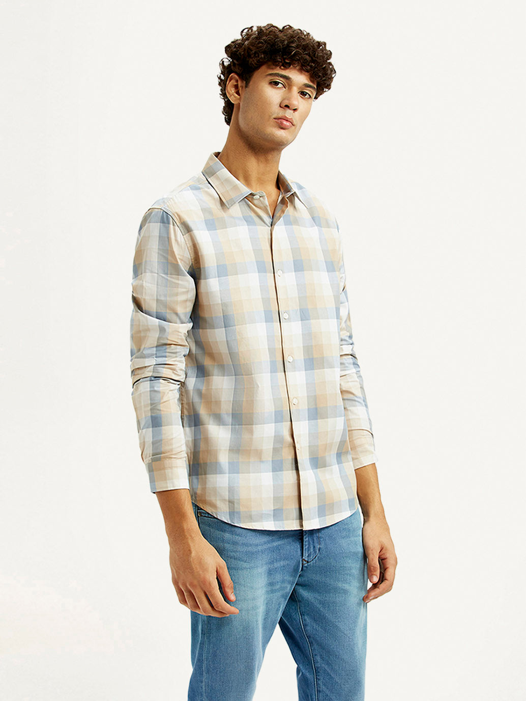 Men's Checkered Multi Color Slim Fit Shirt