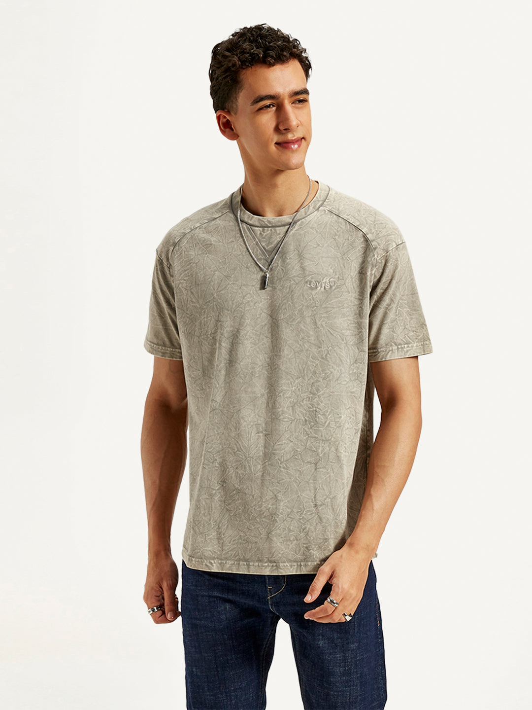 Men's Dyed Crew Neck T-Shirt