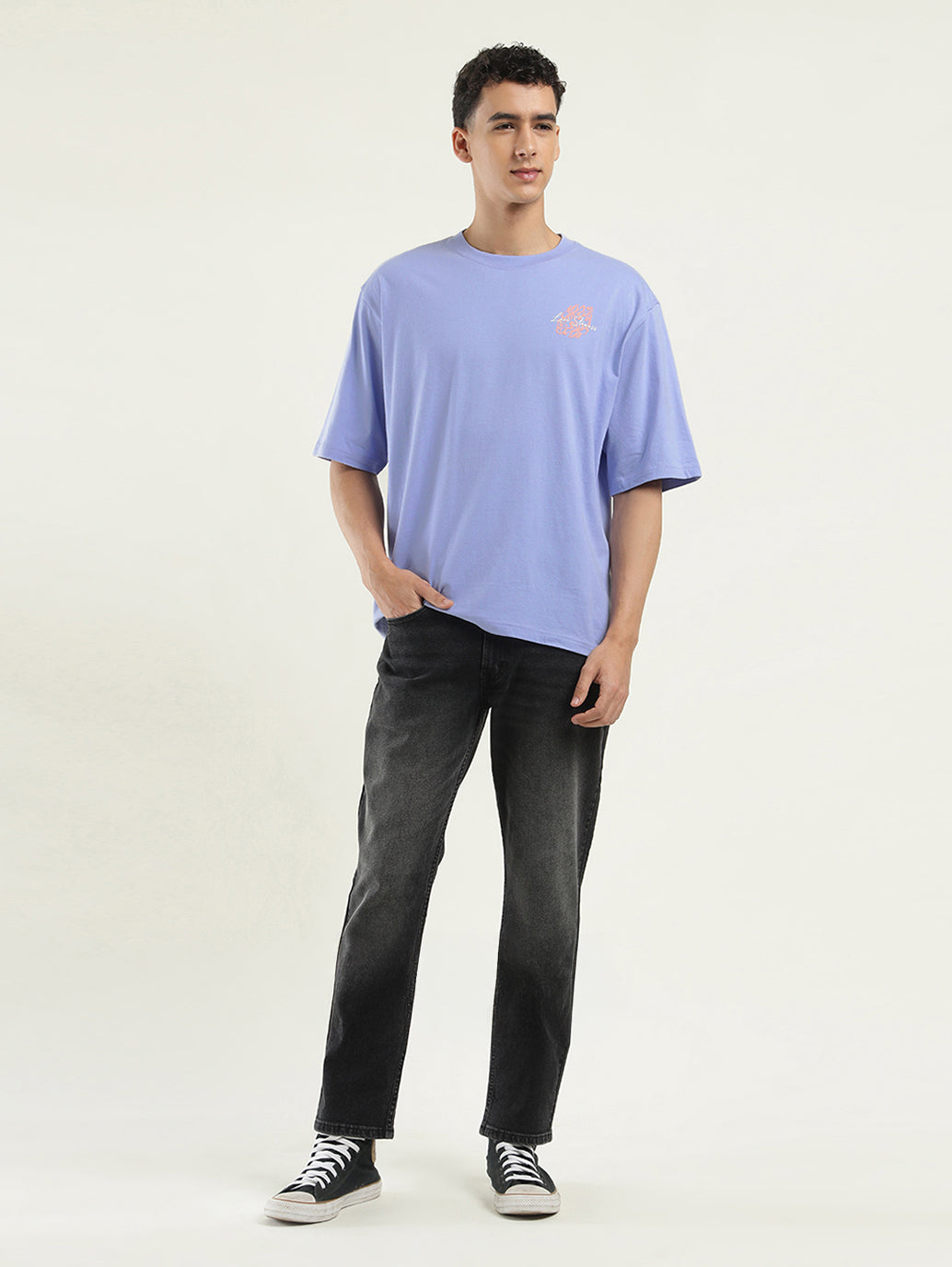 Men's Solid Loose Fit T-Shirt