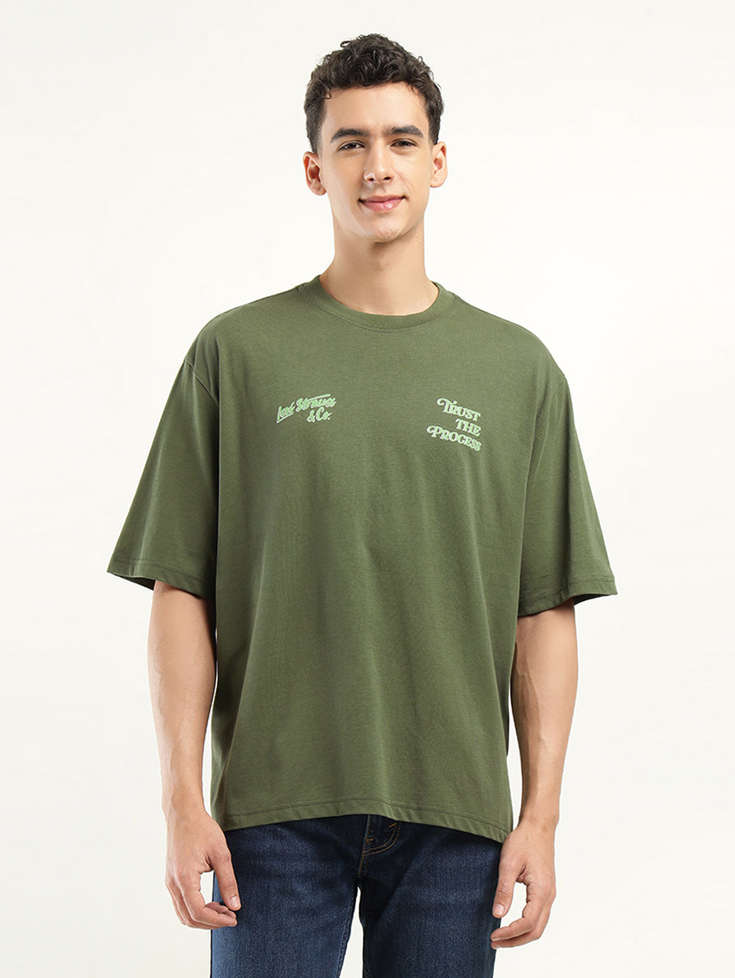 Men's Solid Loose Fit T-Shirt