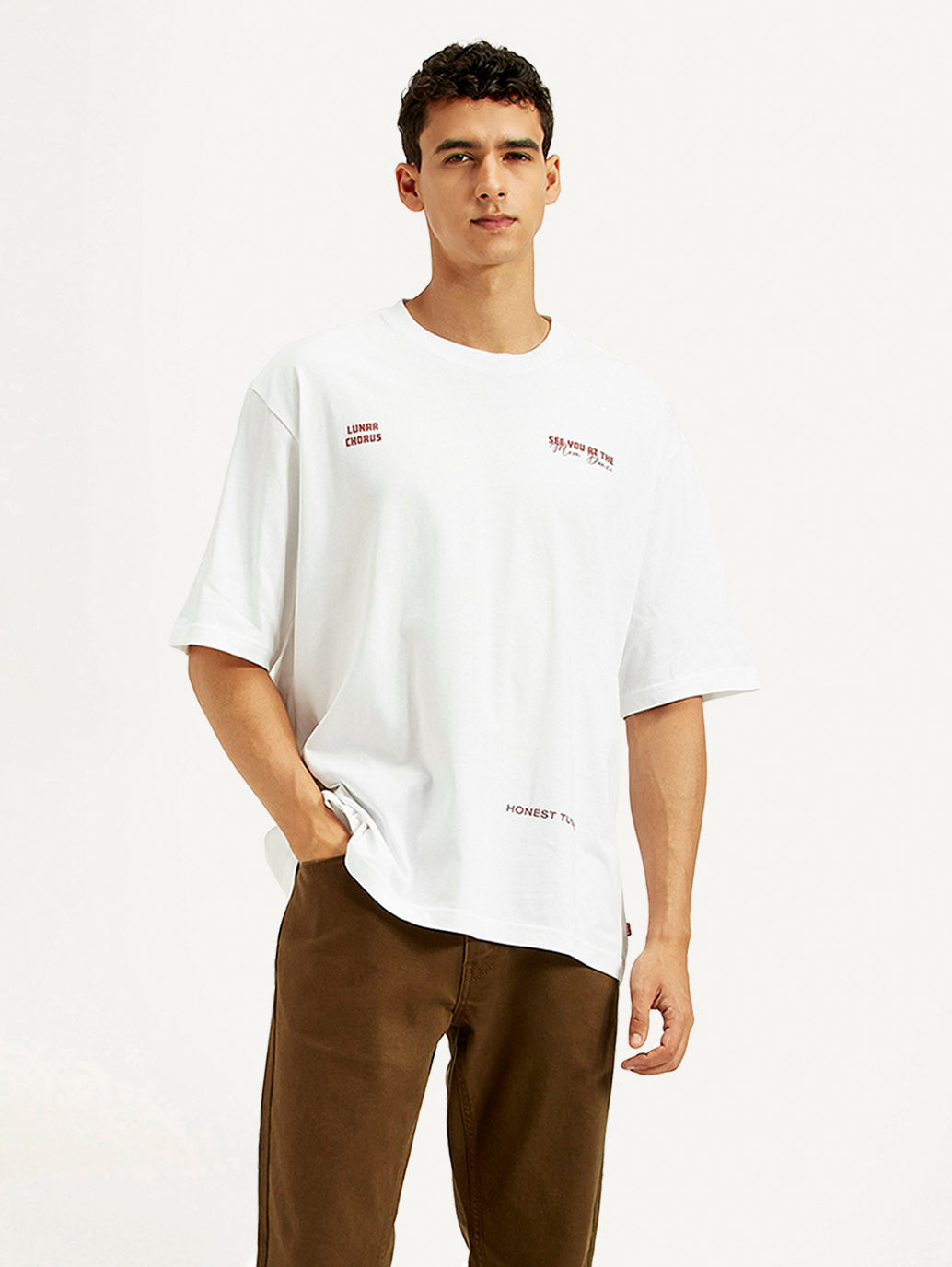 Men's Typography Loose Fit T-Shirt